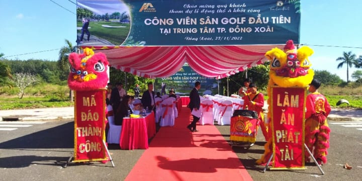 Tổ chức lễ khởi công tại Bình Phước| Công viên sân Golf tại Đồng Xoài